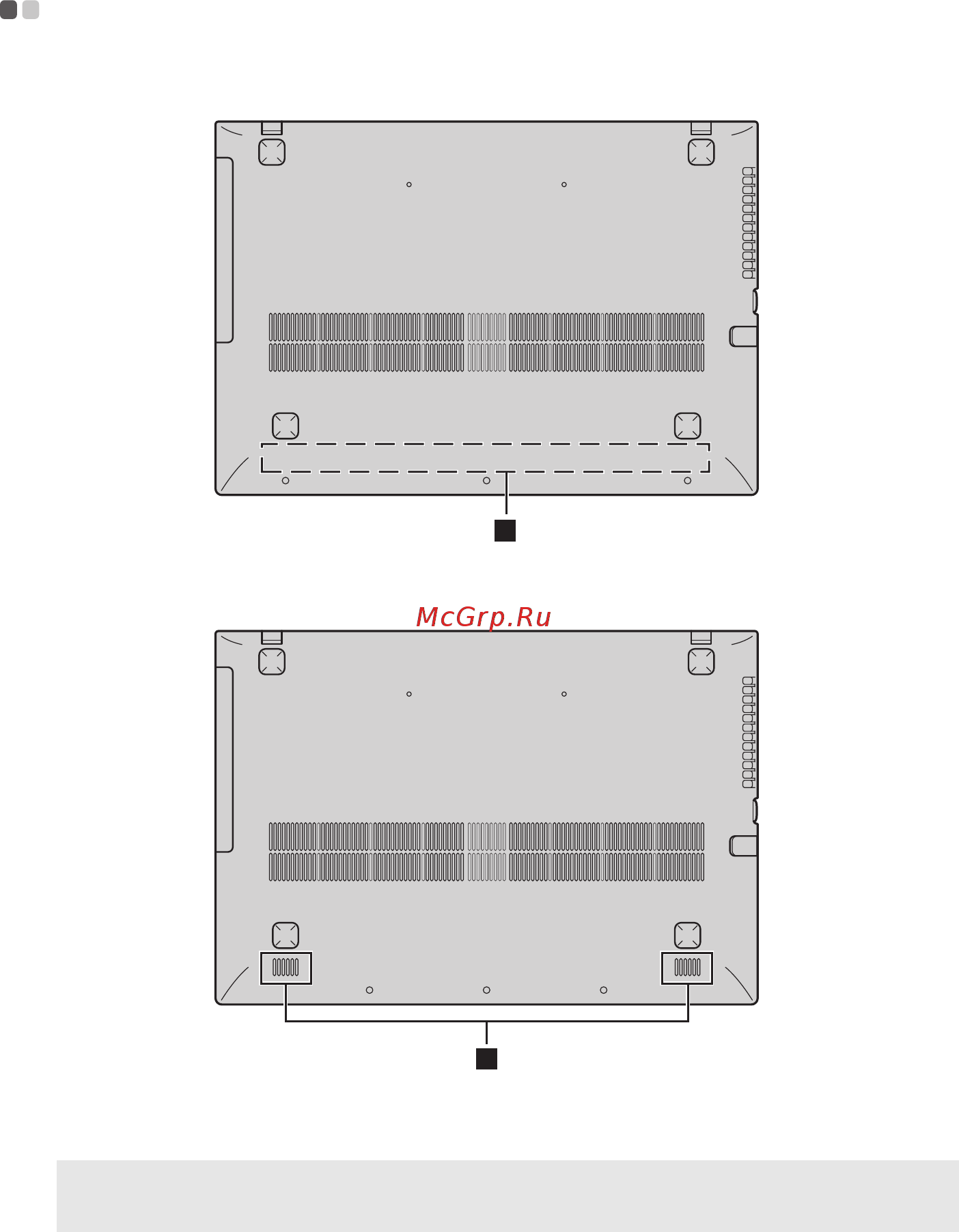 Lenovo IdeaPad Z500 [15/36] Вид снизу