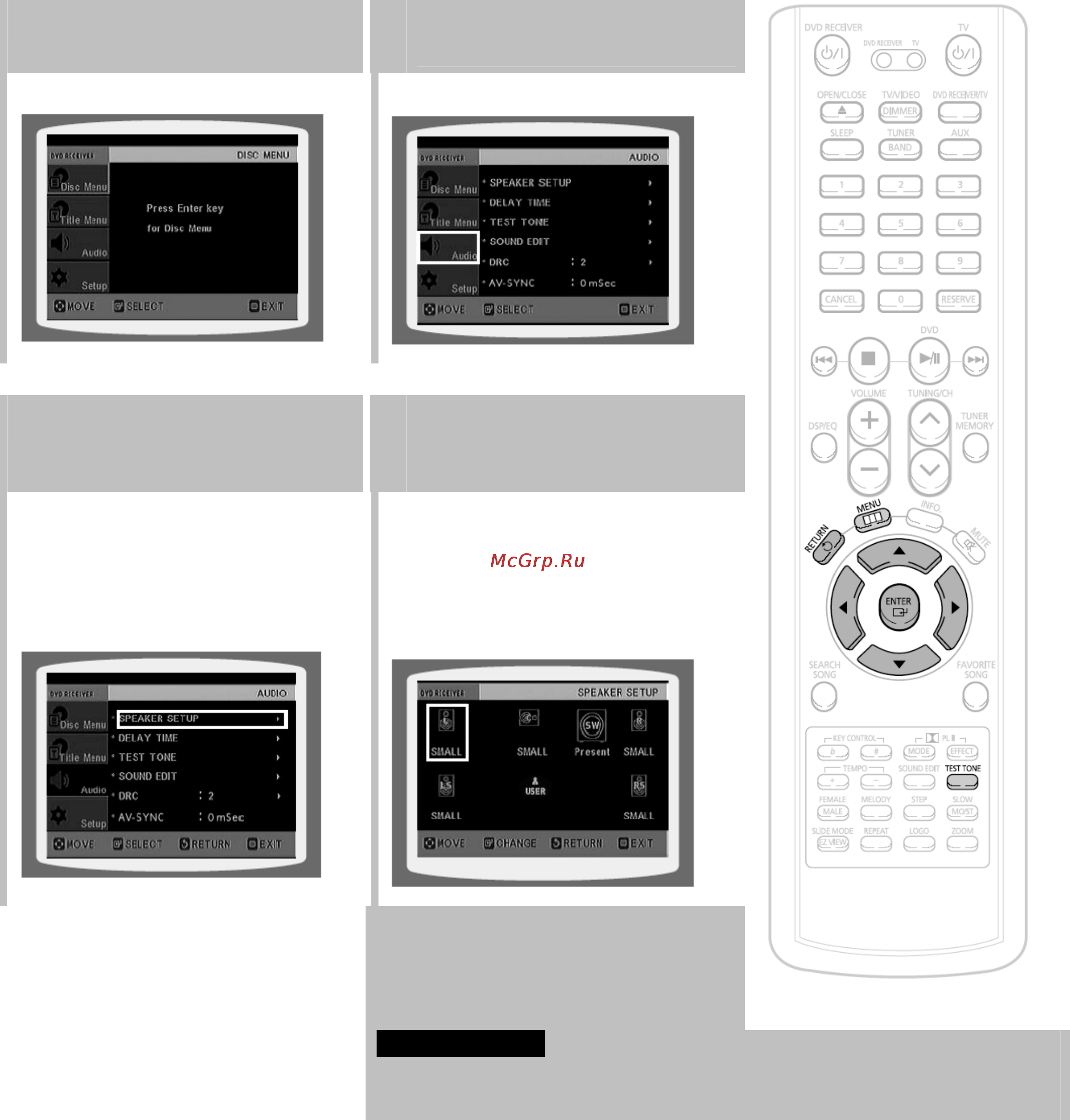 Samsung HT-KD800 [49/91] Настройка громкоговорителей акустической системы