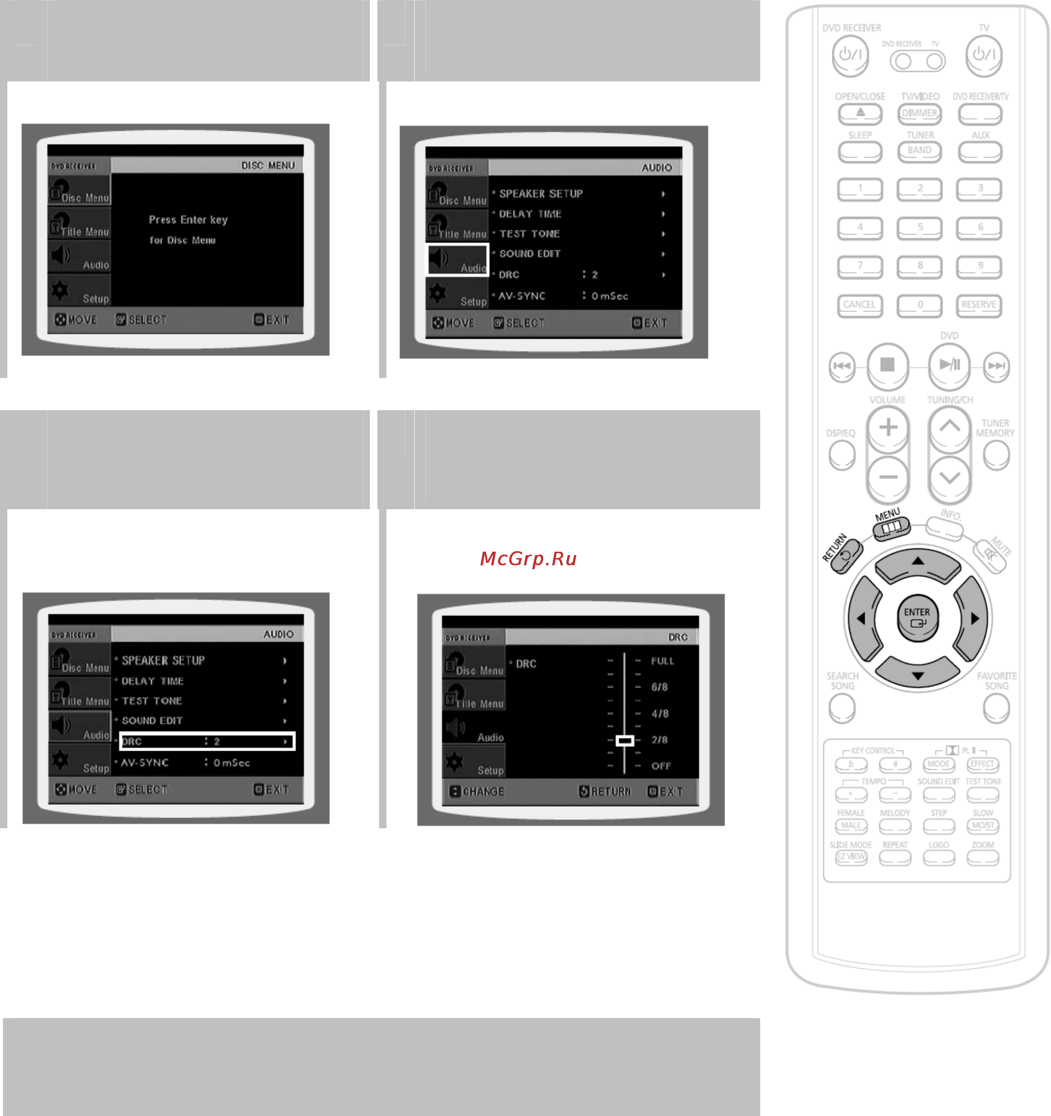 Samsung HT-KD800 [55/91] Настройка компрессии динамического диапазона