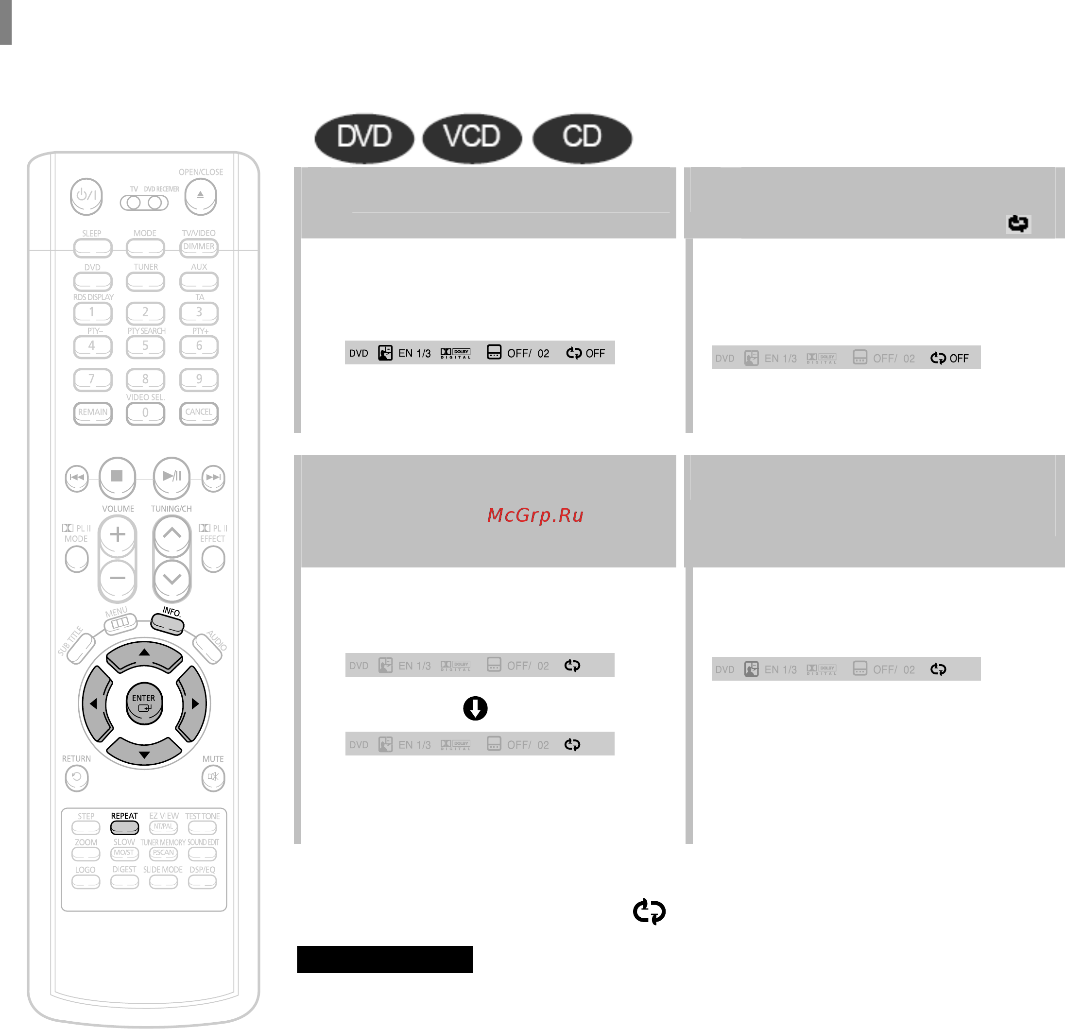 Samsung HT-P70K (компл.) [31/75] Повтор фрагмента между точками a b