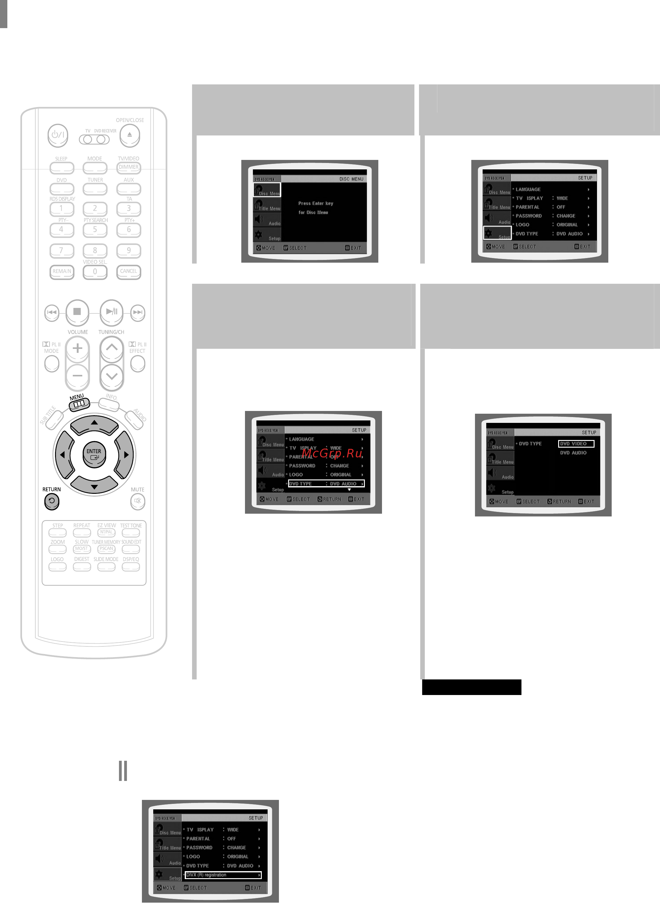 Samsung HT-P70K [46/75] Режим воспроизведения диска dvd audio