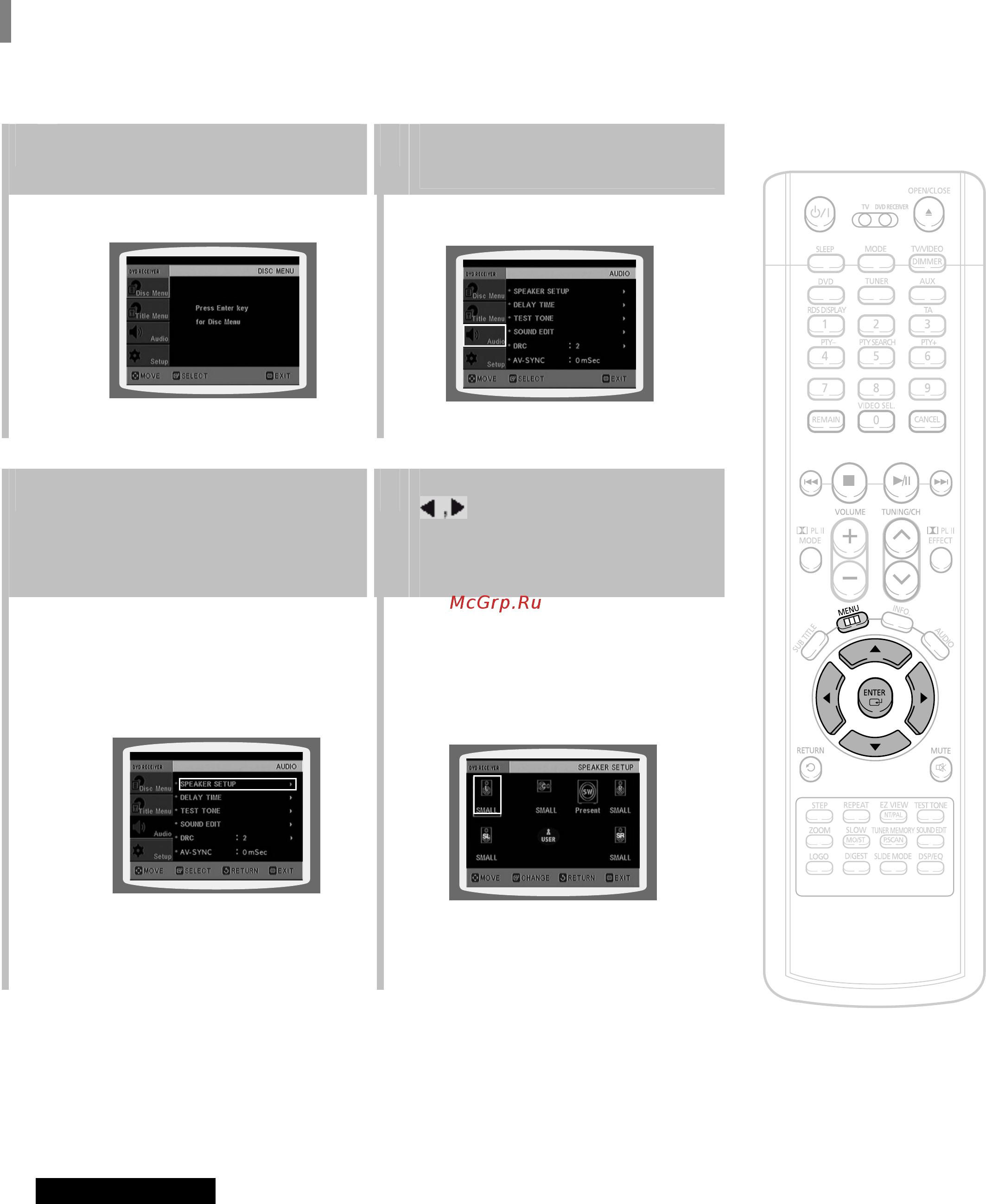Samsung HT-P70K [47/75] Настройка громкоговорителей