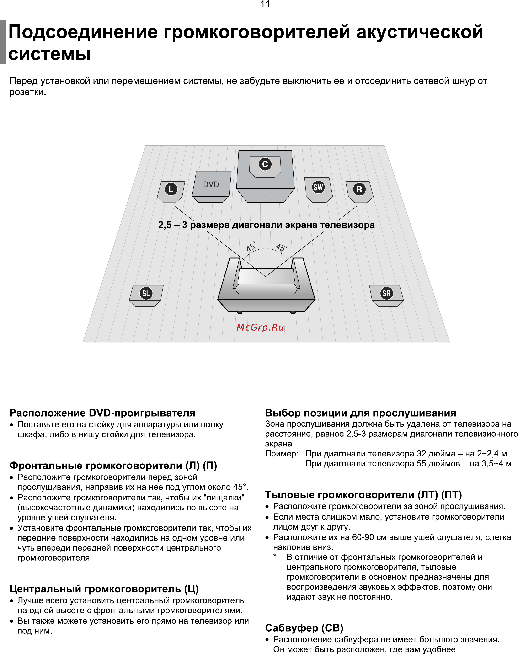 Samsung HT-Q9 [12/66] Сабвуфер св