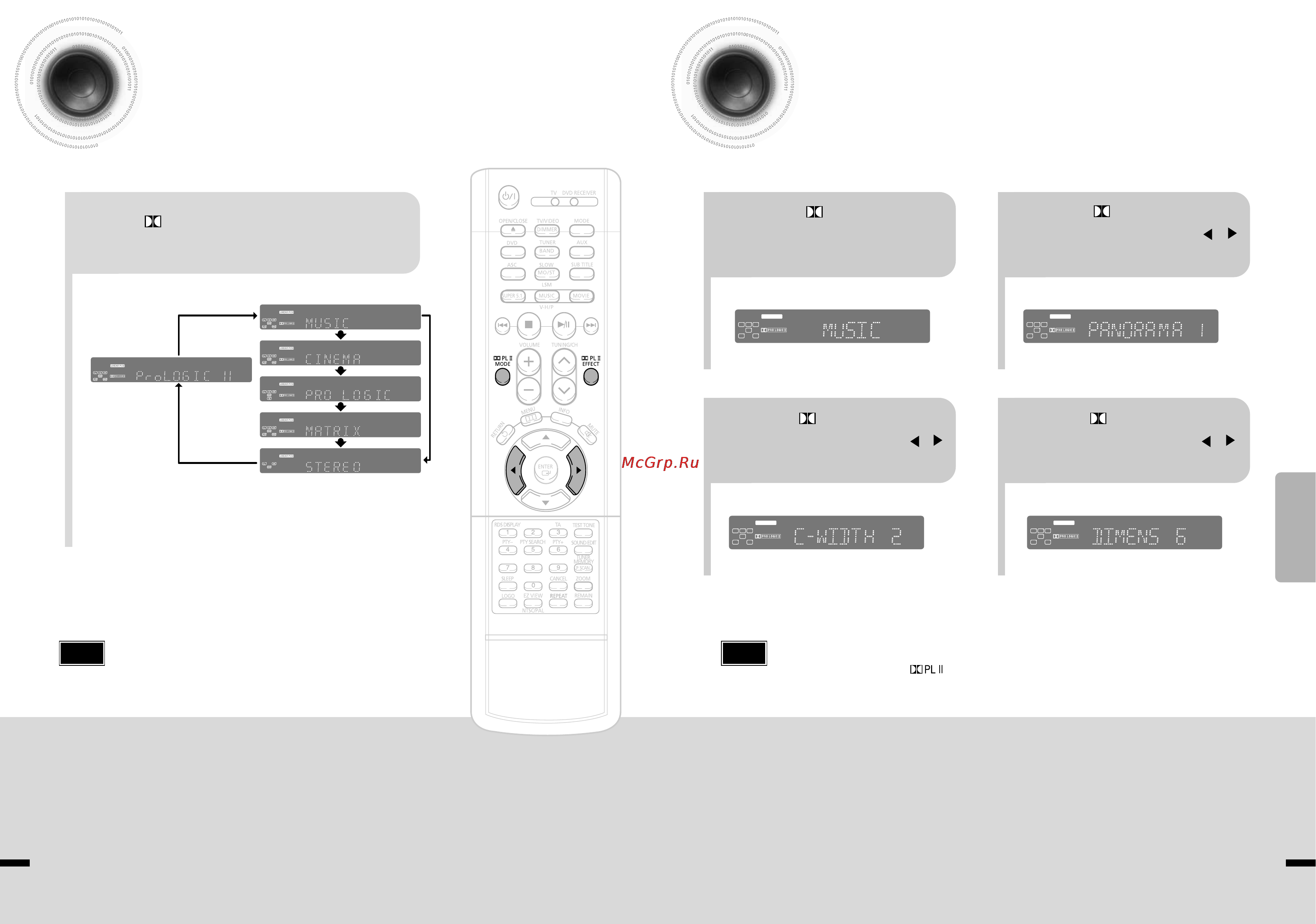 Samsung HT-DS1870 [33/40] You can select the desired dolby pro logic ii audio mode