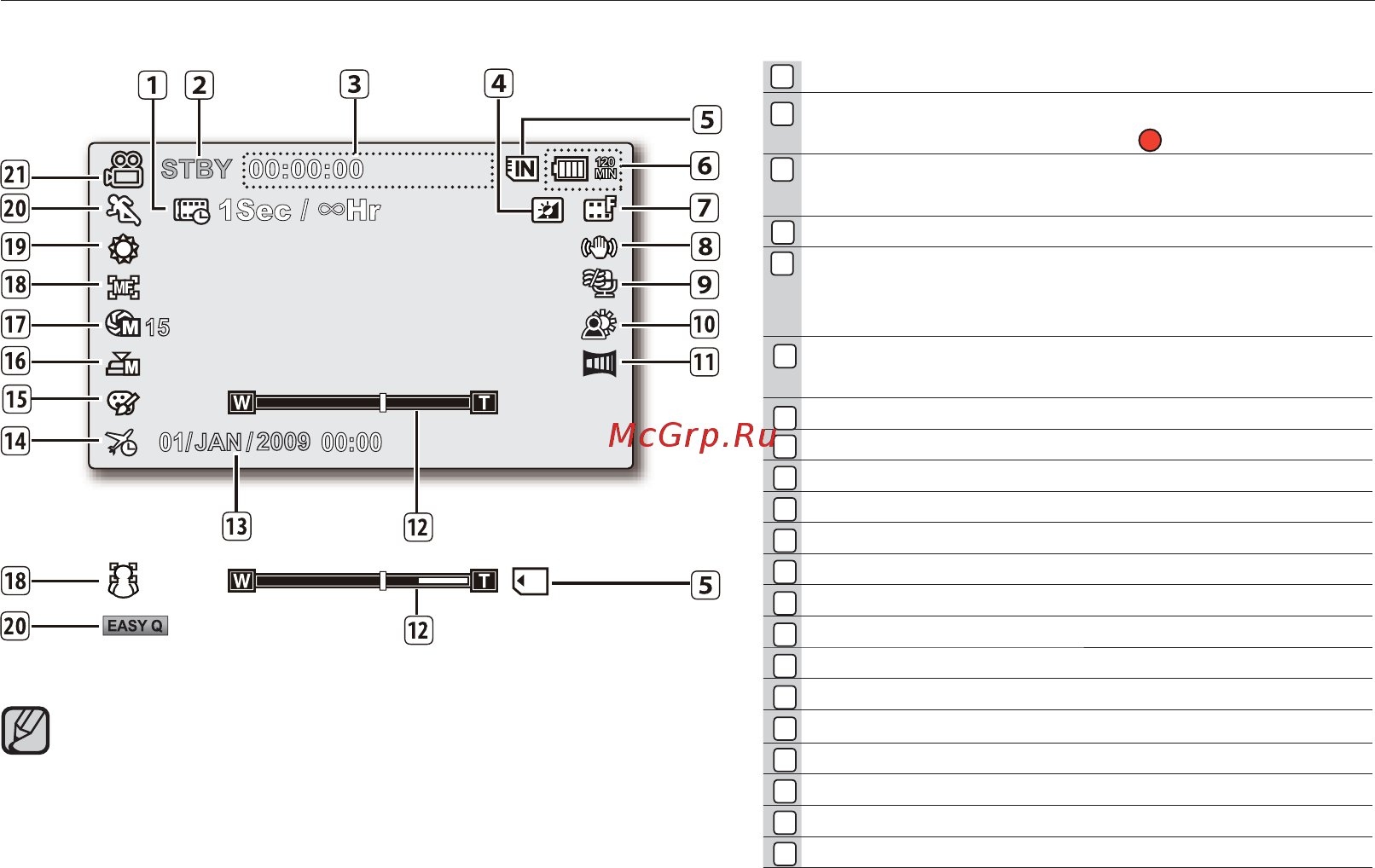Samsung SMX-F30B [29/127] Индикаторы жк дисплея