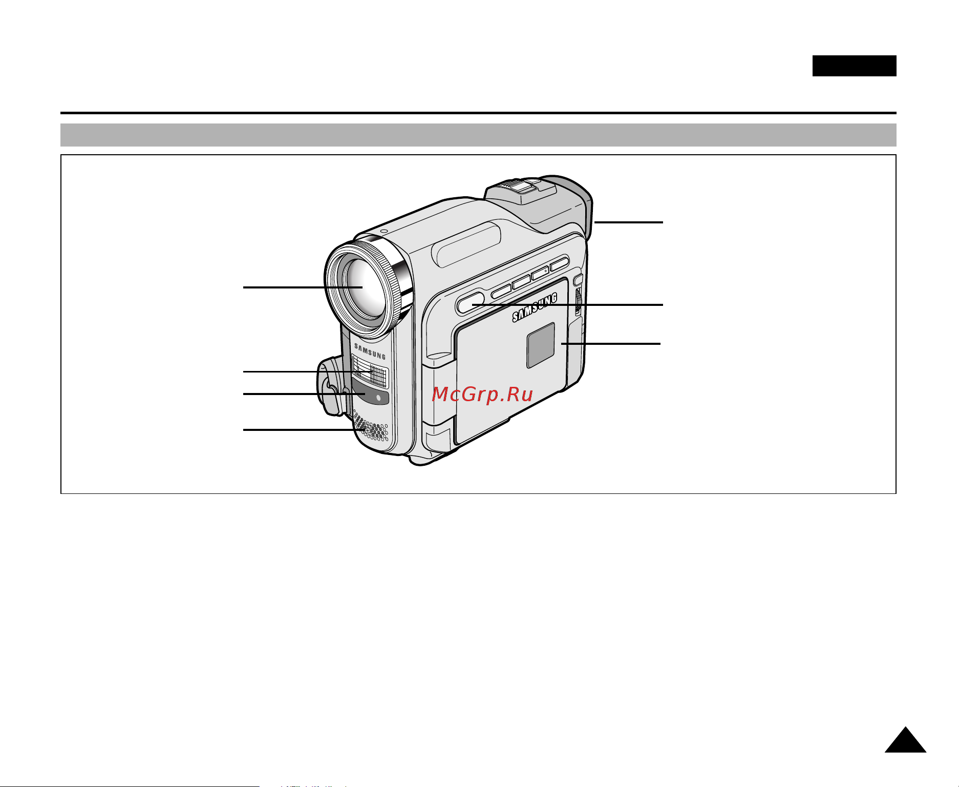Samsung VP-D903DI [13/110] Знакомство с видеокамерой