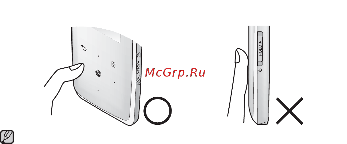 Samsung YP-S3QR(2GB)R [17/95] Сенсорные кнопки