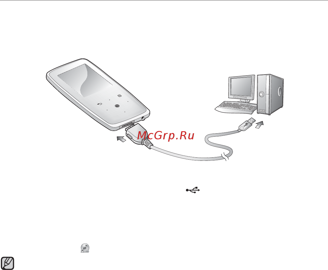Samsung YP-S3QR [34/95] Передача файлов в плеер с помощью samsung media studio