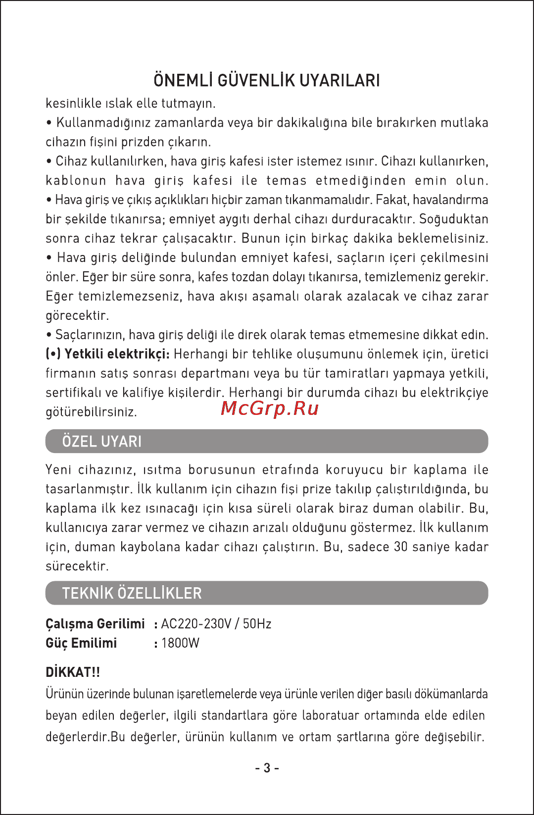 Sinbo SHD-2683 [4/16] On em li guvenllk uyarilari