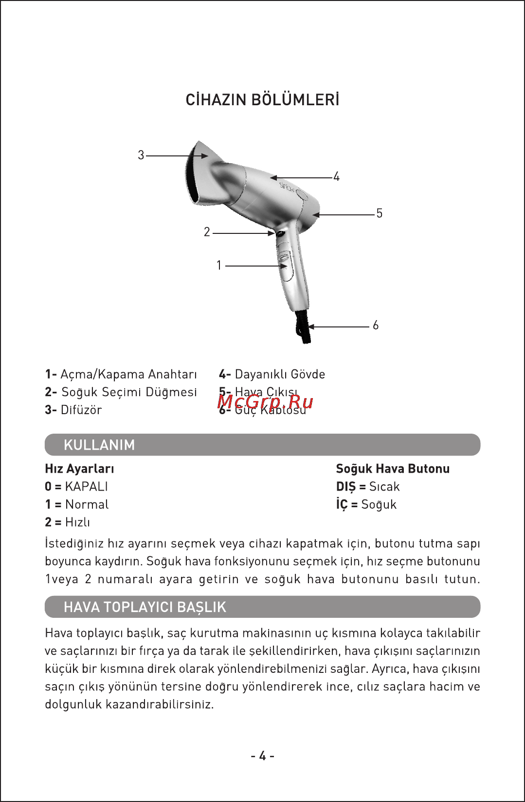 Sinbo SHD-2683 [5/16] Clhazin bólümlerl