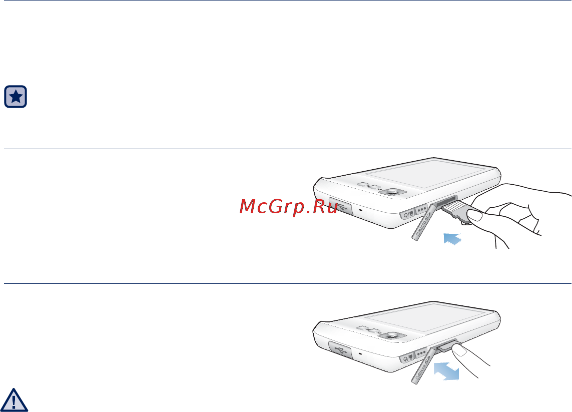 Samsung YP-CP3CB 8Gb [71/80] Вставка карты microsd