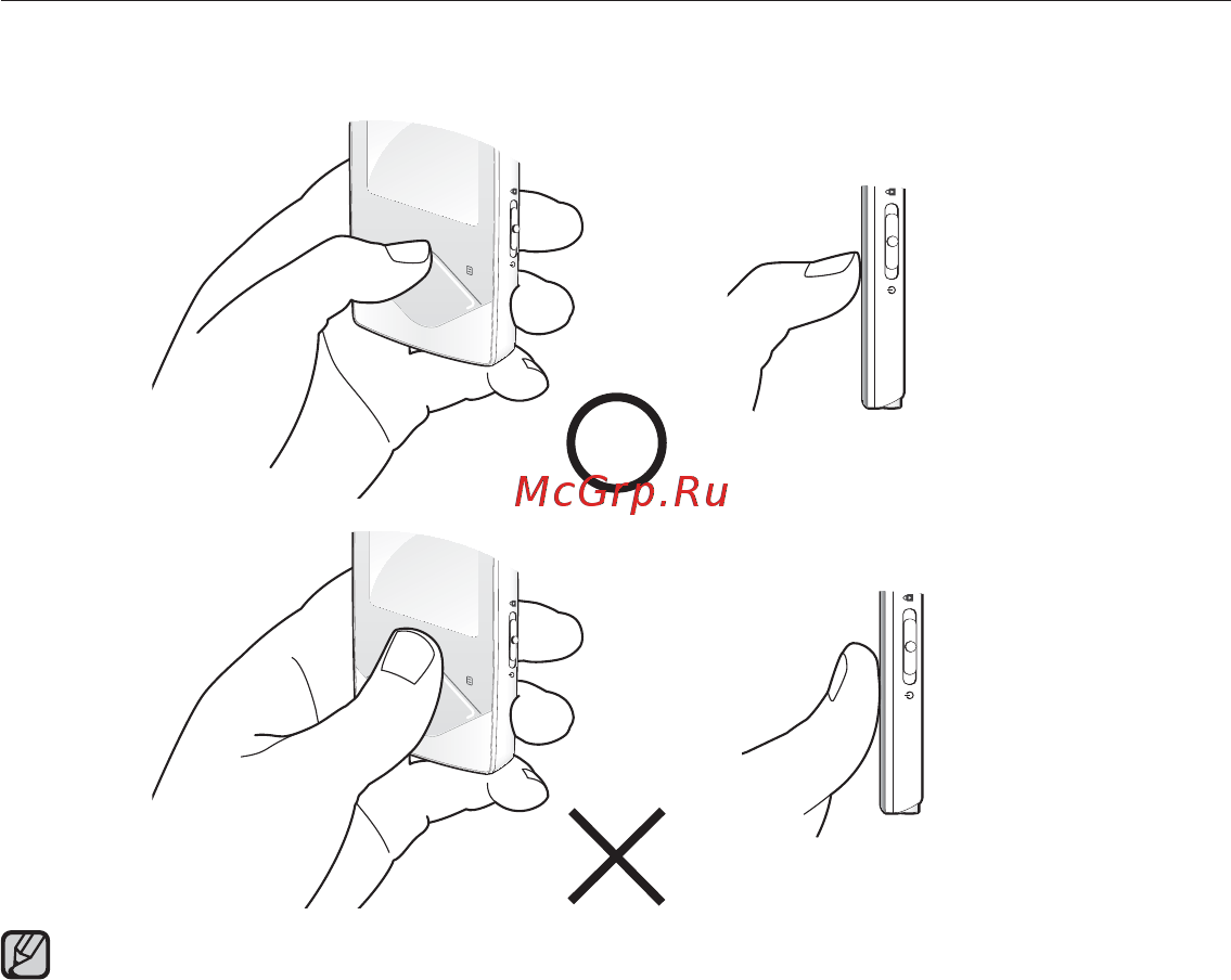 Samsung YP-Q1AUV [17/96] Сенсорные кнопки