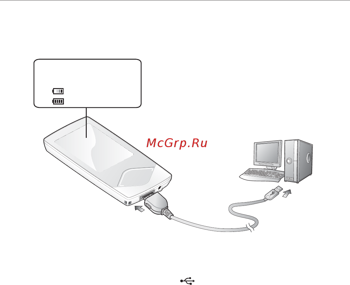 Samsung YP-Q1AUV [18/96] Зарядка аккумуляторной батареи