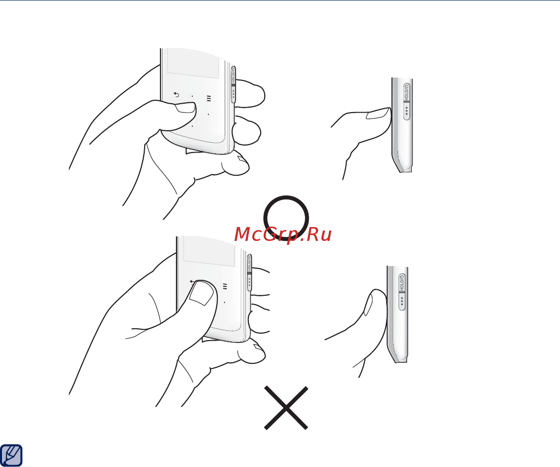 Samsung YP-Q2AB [14/98] Сенсорные кнопки