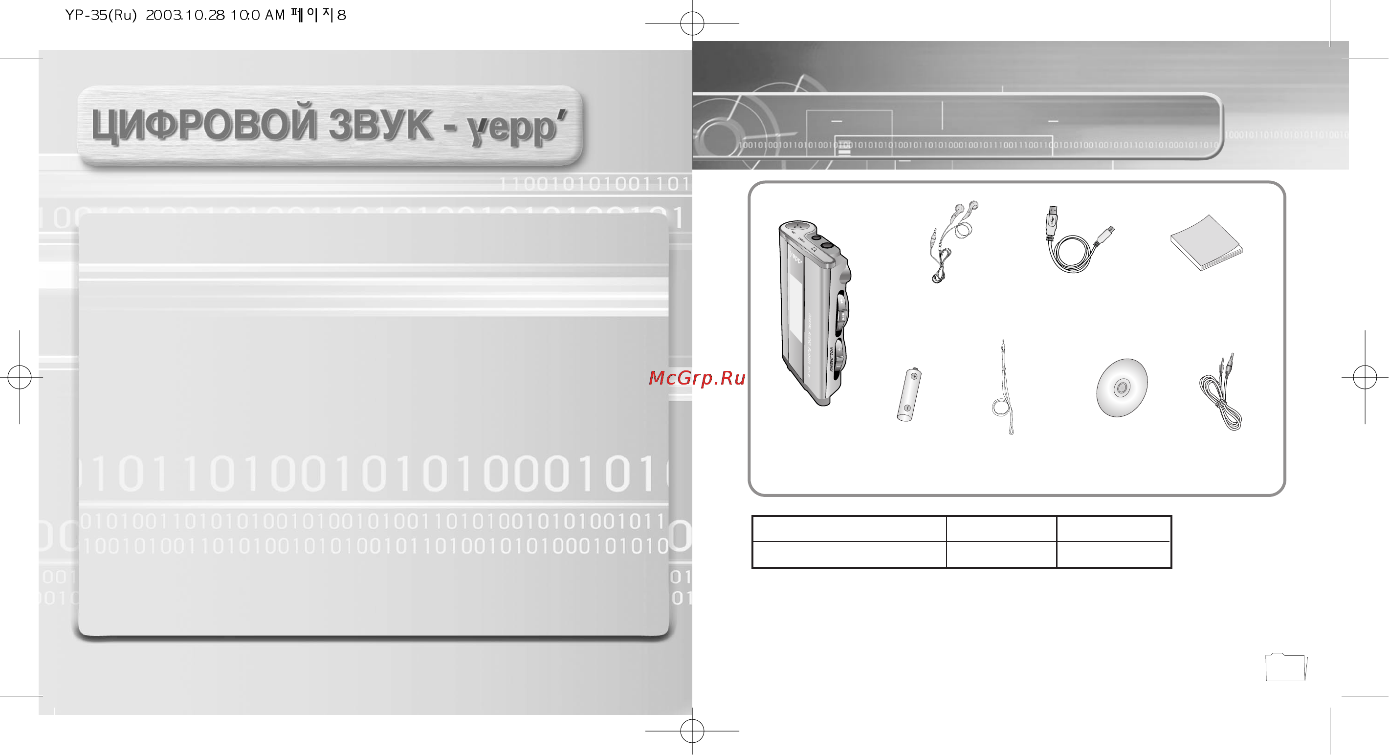 Samsung YP-35H [5/32] Звук