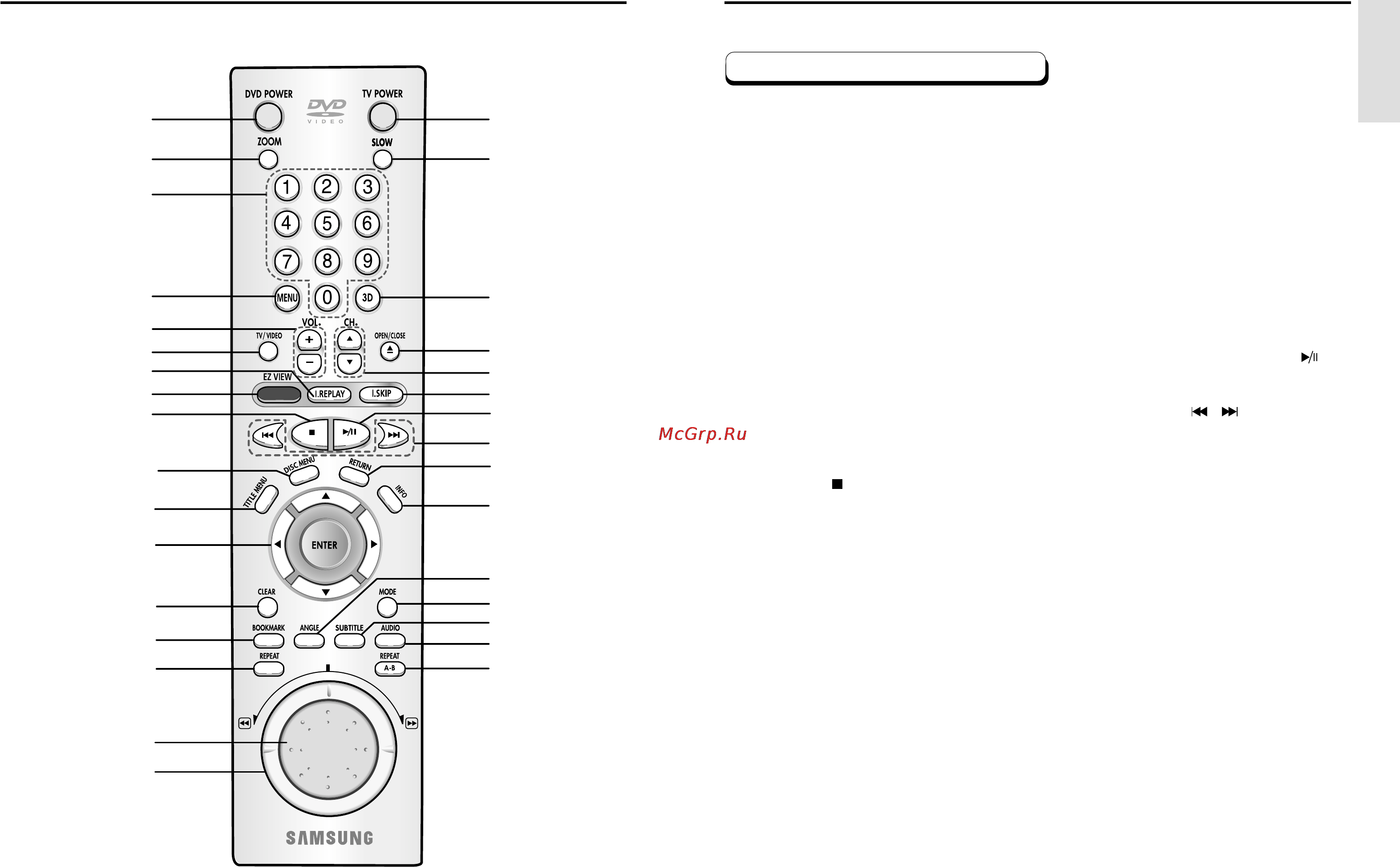 Samsung DVD-E235 [9/26] Знакомство с пультом дистанционного управления знакомство с пультом дистанционного управления