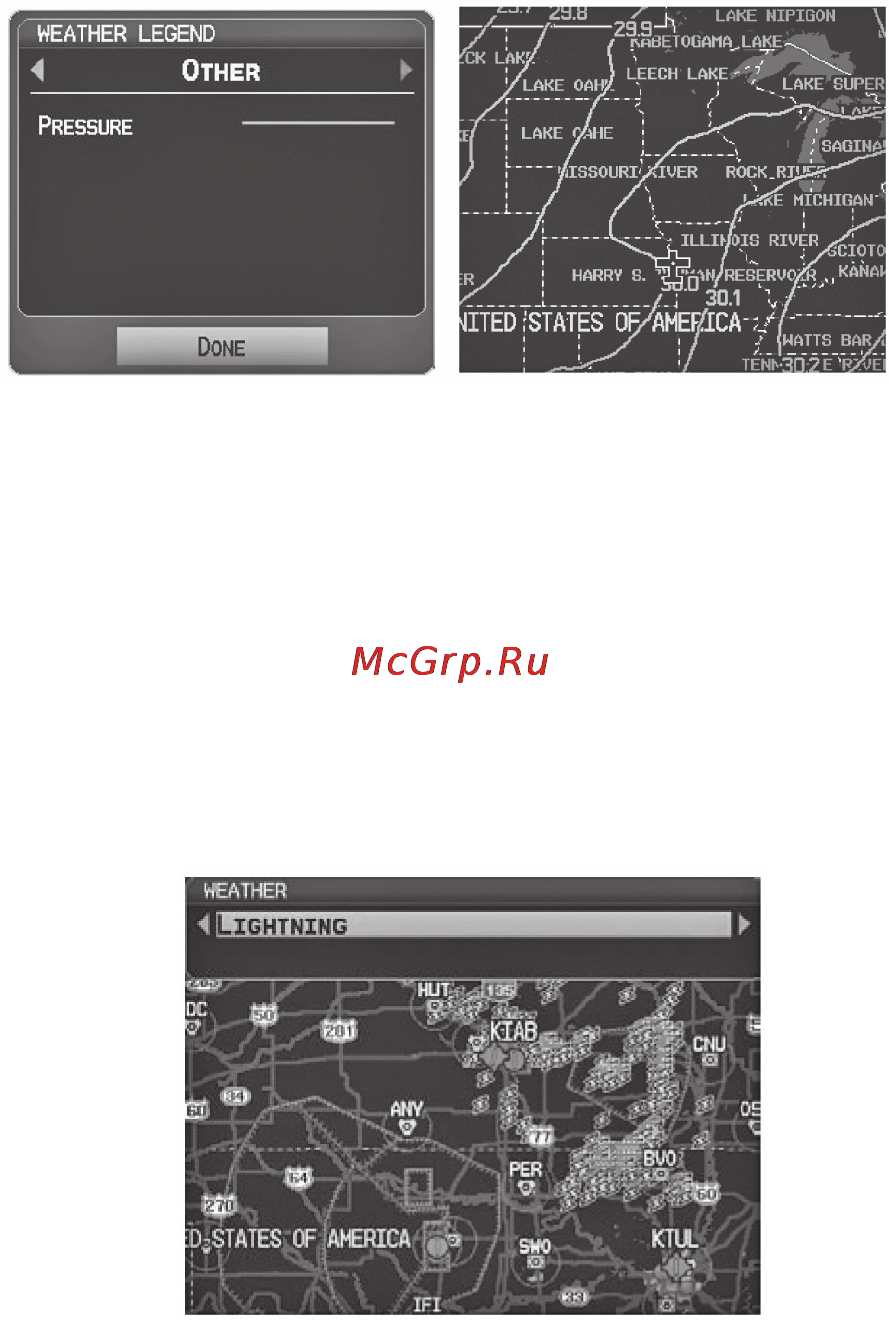 Garmin GPSMAP 695 [106/192] Информация о грозах хм