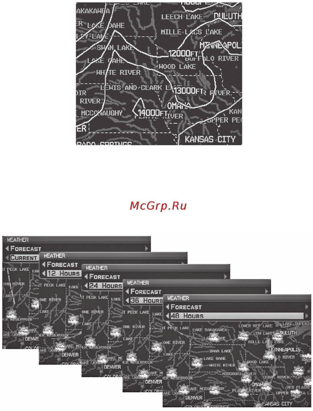 Garmin GPSMAP 695 [110/192] Прогноз