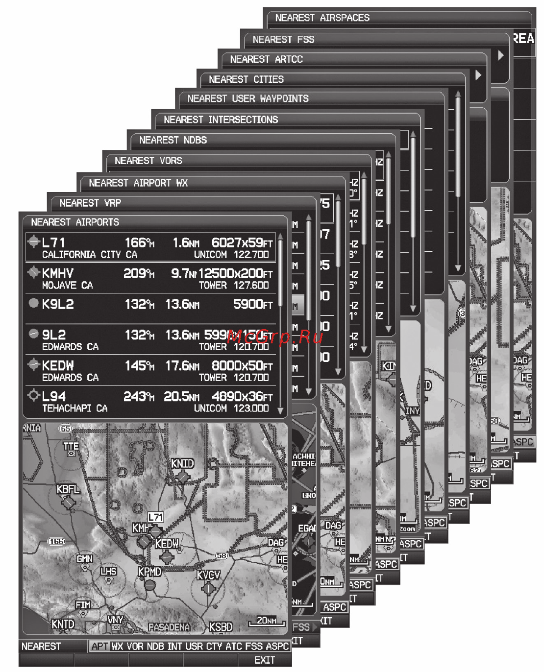 Garmin GPSMAP 695 [28/192] Страницы ближайших объектов nrst