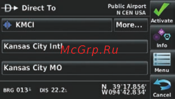 Garmin Aera 510 [72/177] Навигация direct to