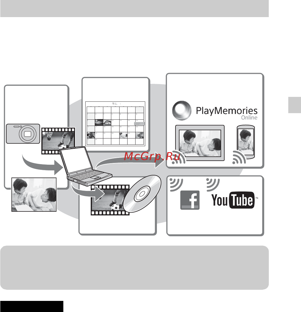 Sony DSC-HX50/BC [63/120] Функции программы playmemories home