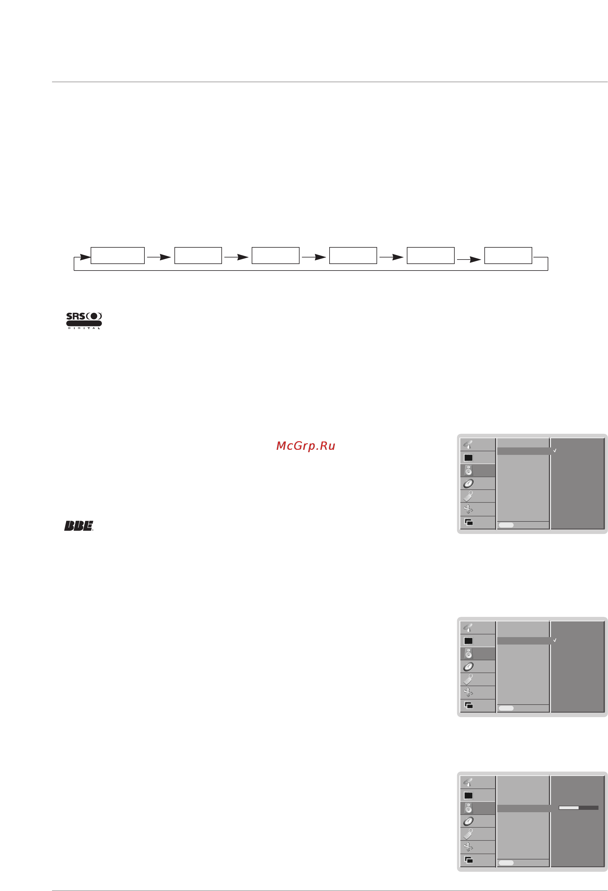 LG 42PX4RV [24/48] Меню звукового сопровождения
