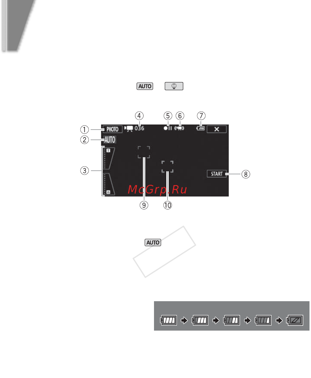 Canon HF R 406 (EU) [8/38] Значки и индикация на экране