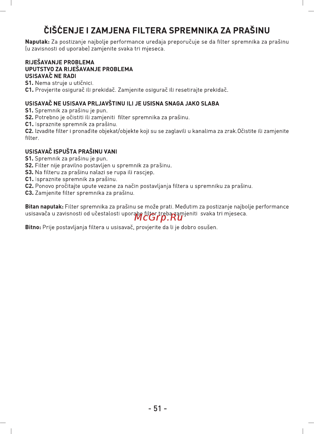 Sinbo SVC-3464 Инструкция по эксплуатации онлайн [52/66] 84074