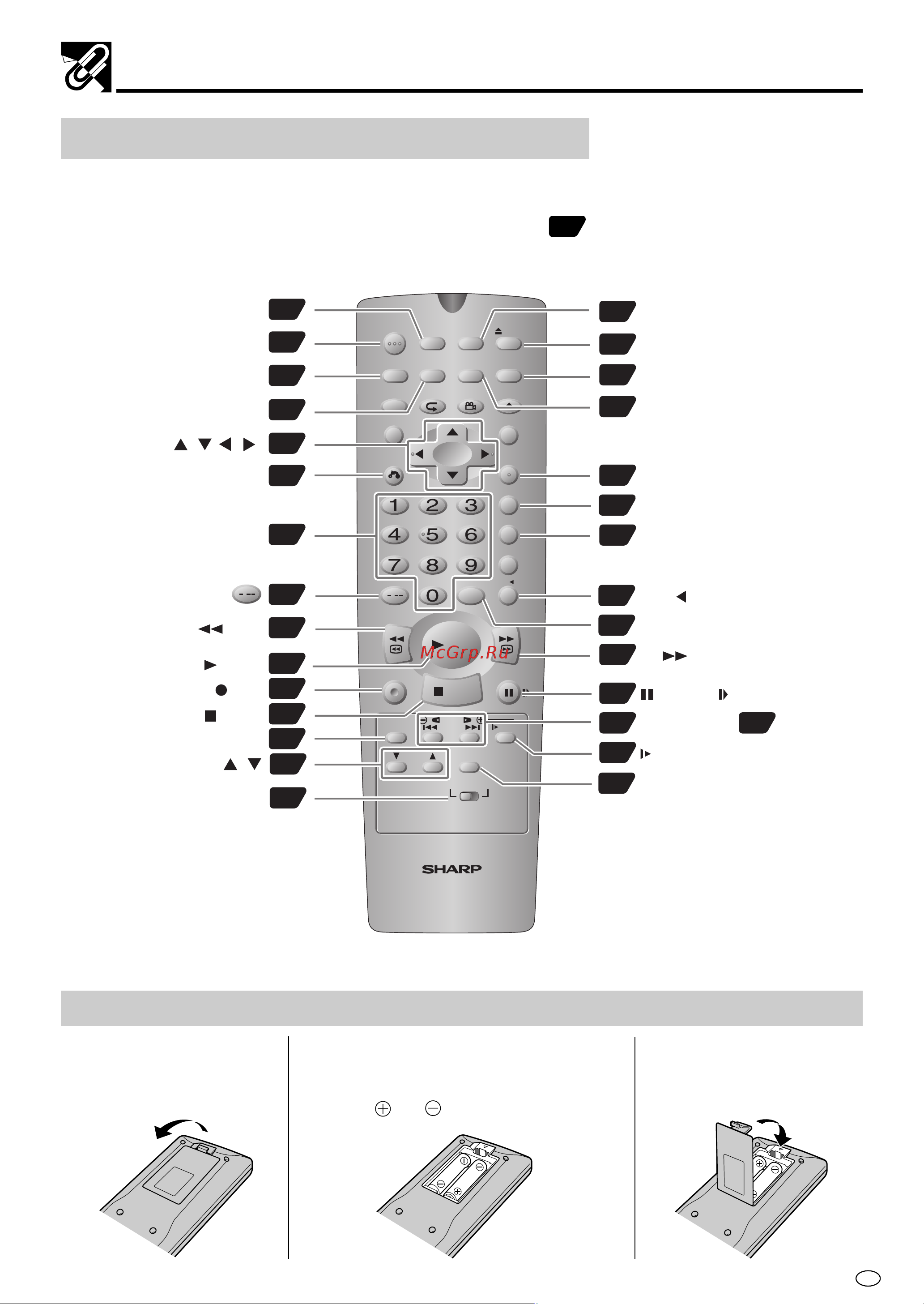 Sharp DV-NC70RU [13/104] Loading the batteries