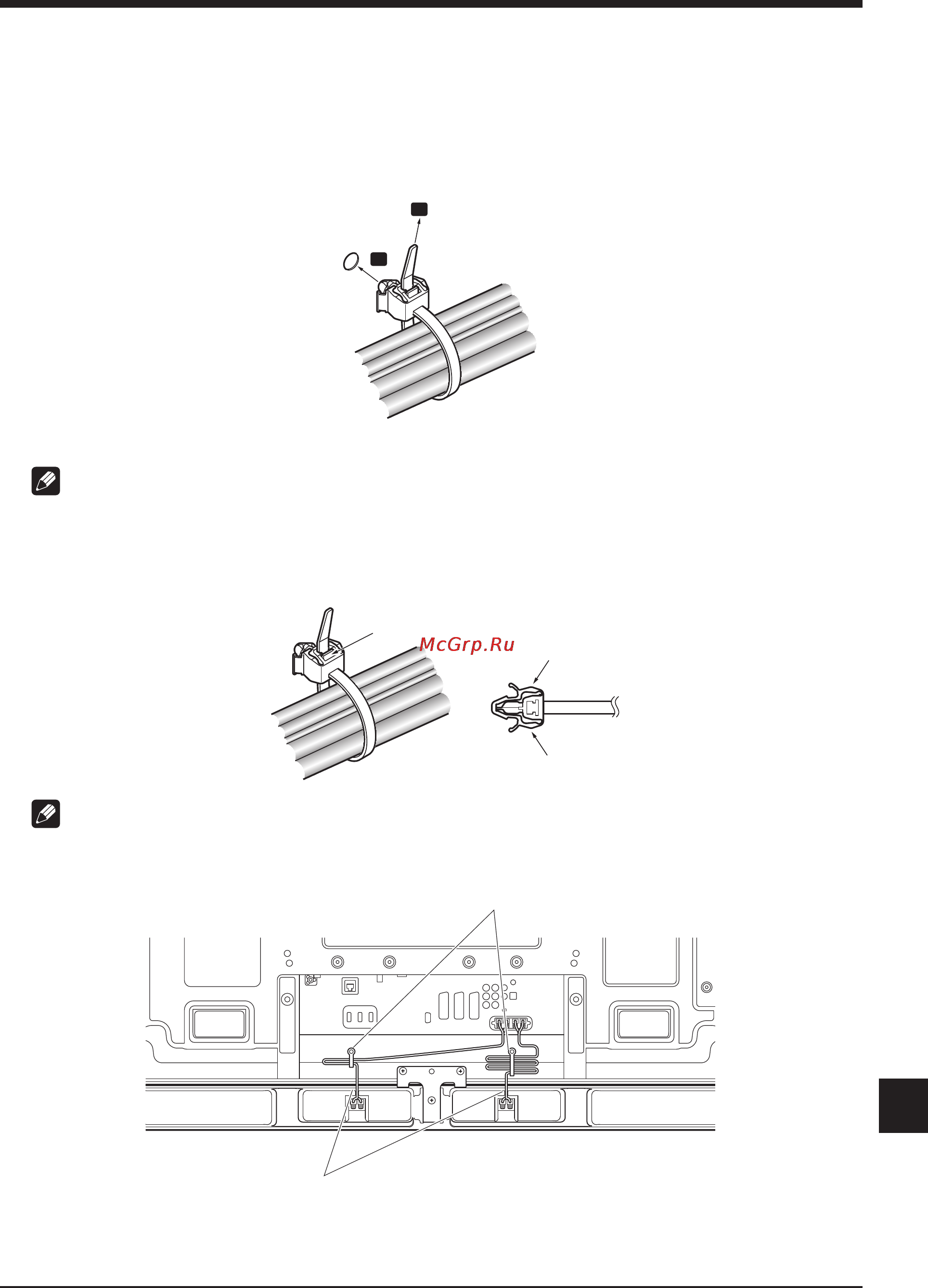 Pioneer PDP-S63 [6/9] Уложите кабели в паз громкоговорителя 7 связывание кабелей