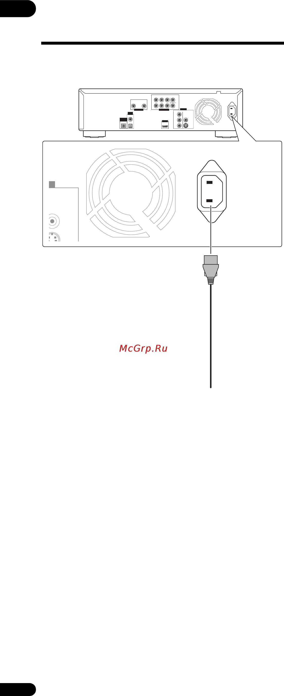Pioneer BDP-51FD [18/72] Подключение силового кабеля