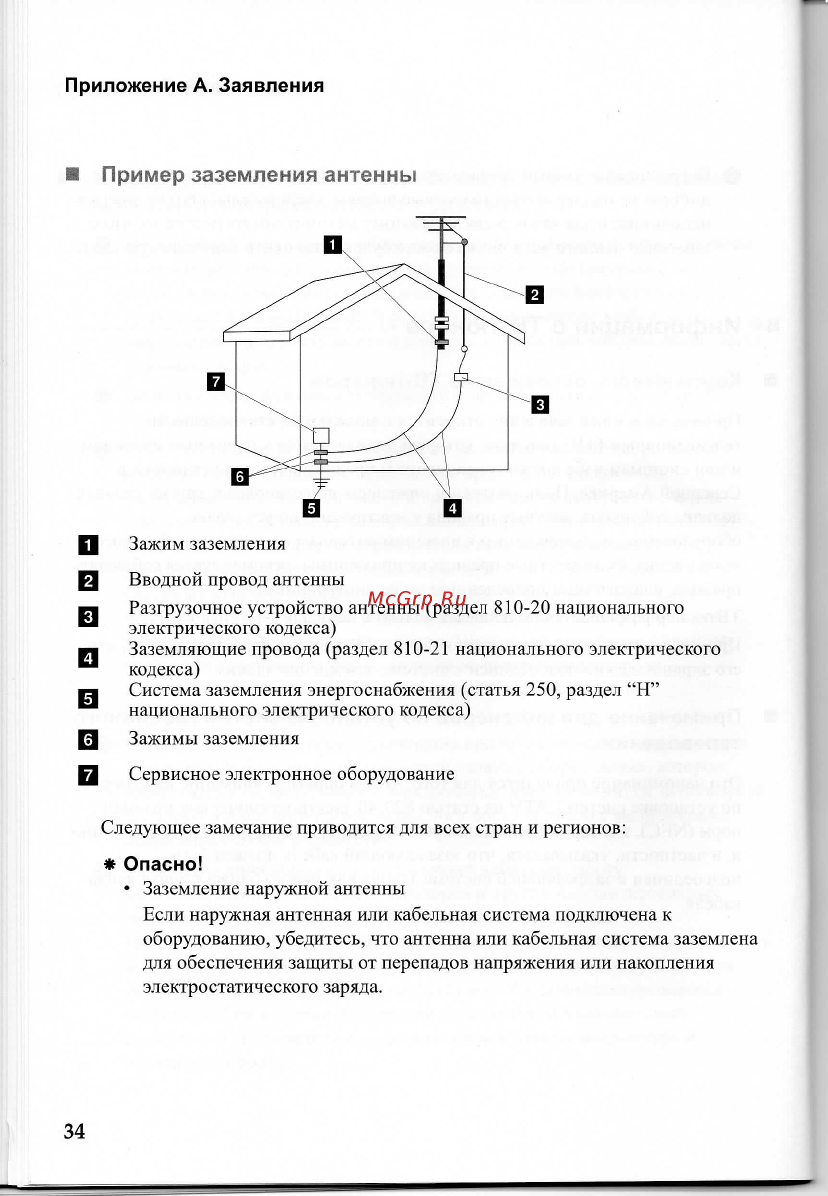 Lenovo IdeaPad G780 (59374391) [39/49] Пример заземления антенны