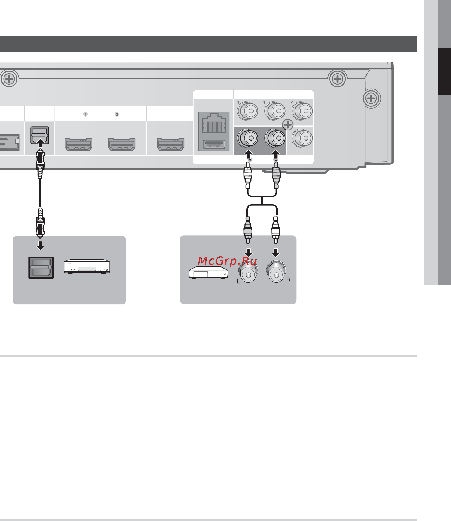 Samsung HT-C5500 [25/268] Aux connecting an external analogue component