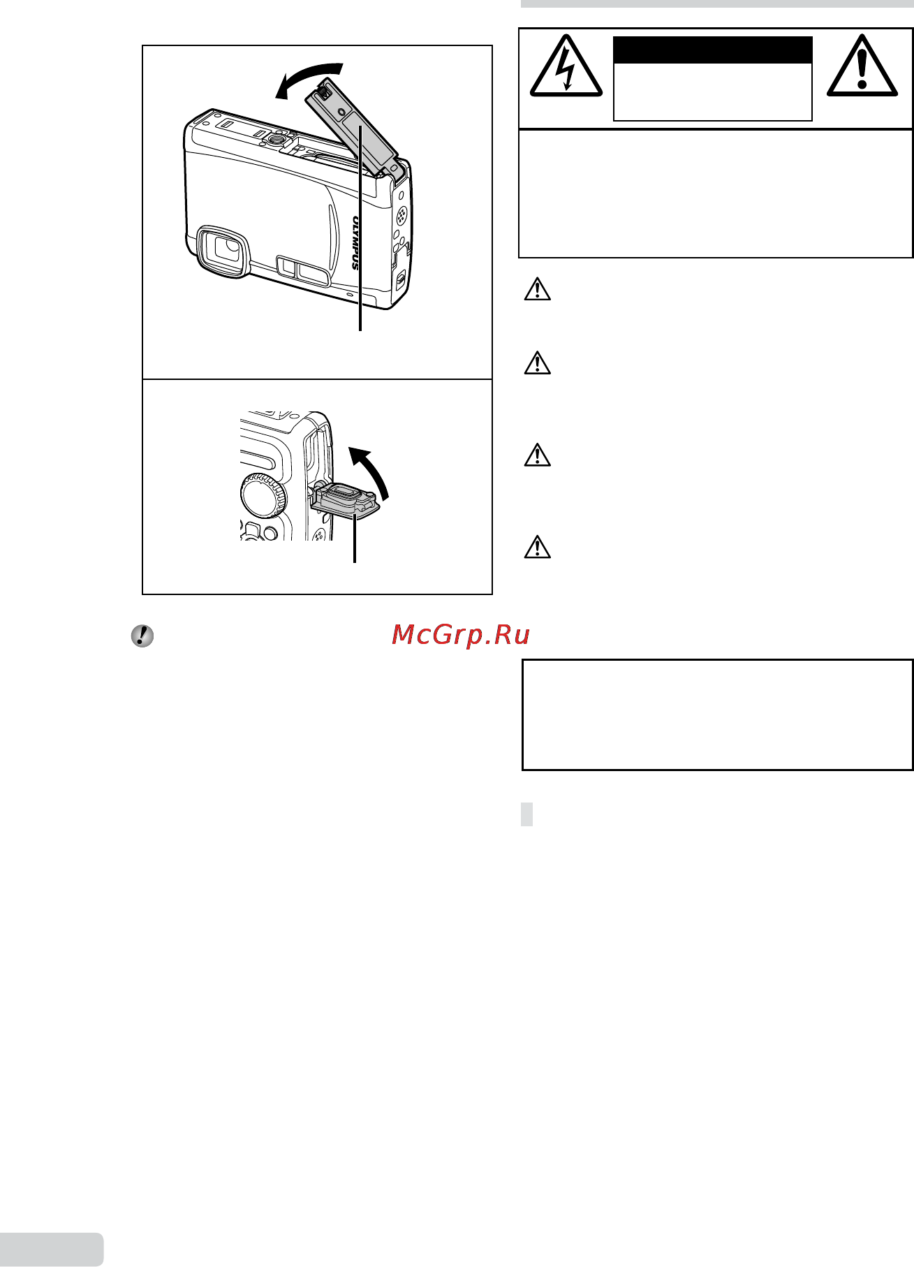 Olympus MJU TOUGH-6000 [66/78] Меры предосторожности