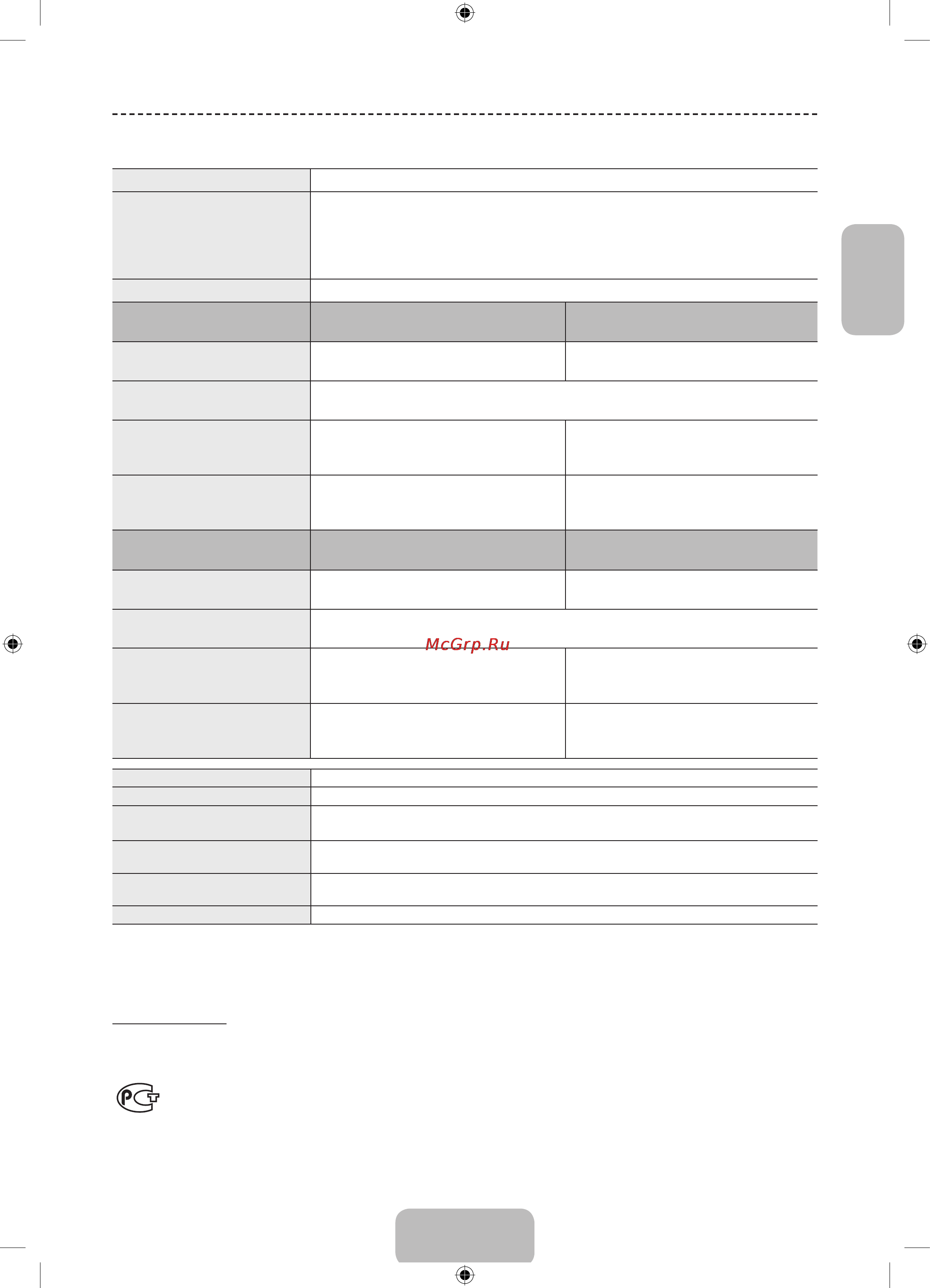 Samsung UE65F8000AT [23/24] Технические характеристики телевизора