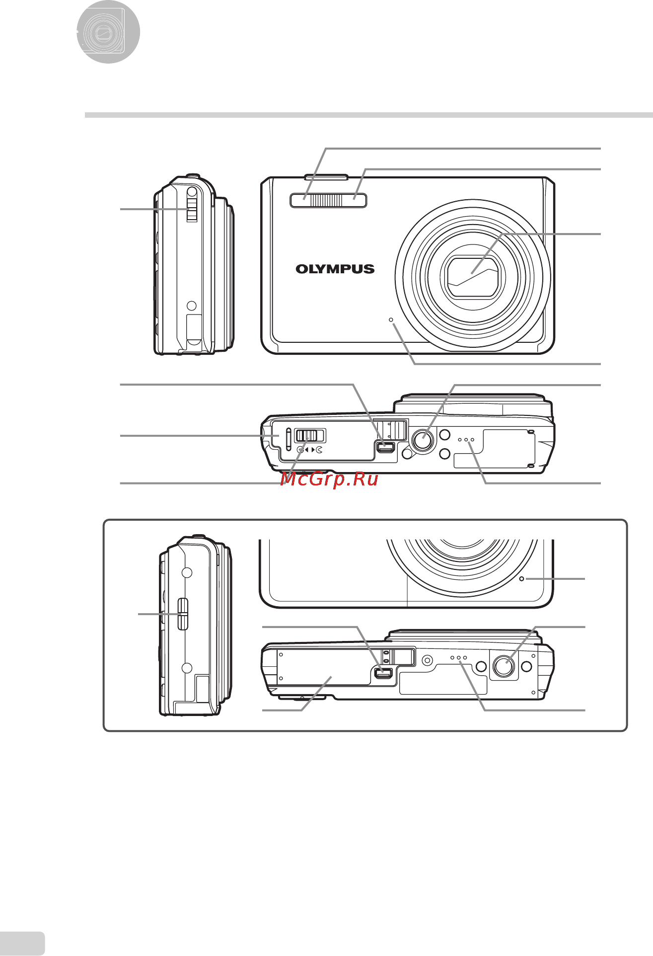 Olympus FE-5020 [6/59] Названия частей