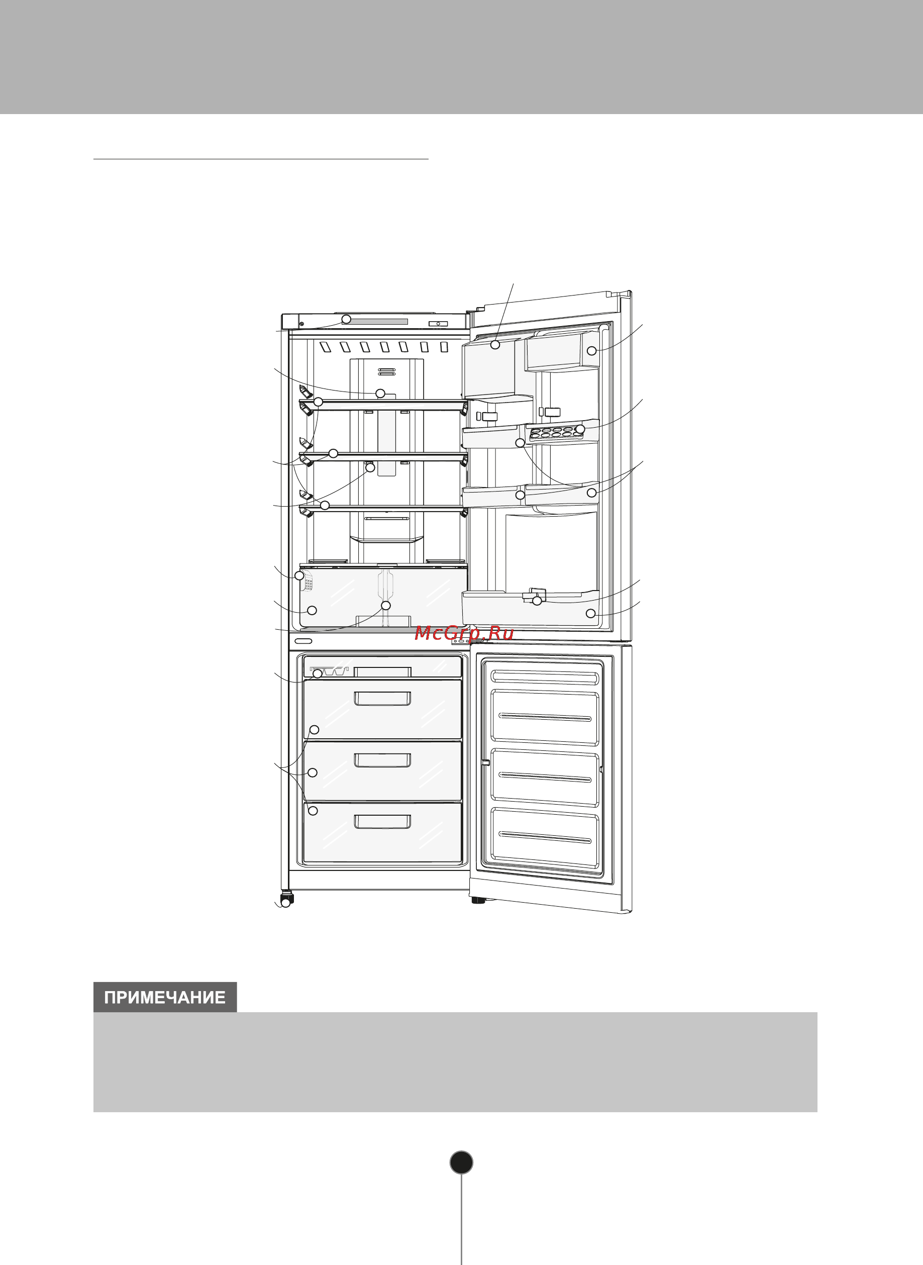 LG GA-B419SEQZ [10/24] Основные части холодильника