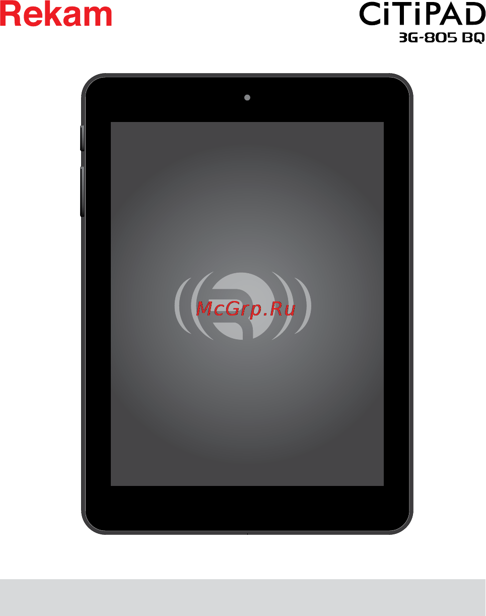 Rekam Citipad 3G-805DBQ Инструкция по эксплуатации онлайн