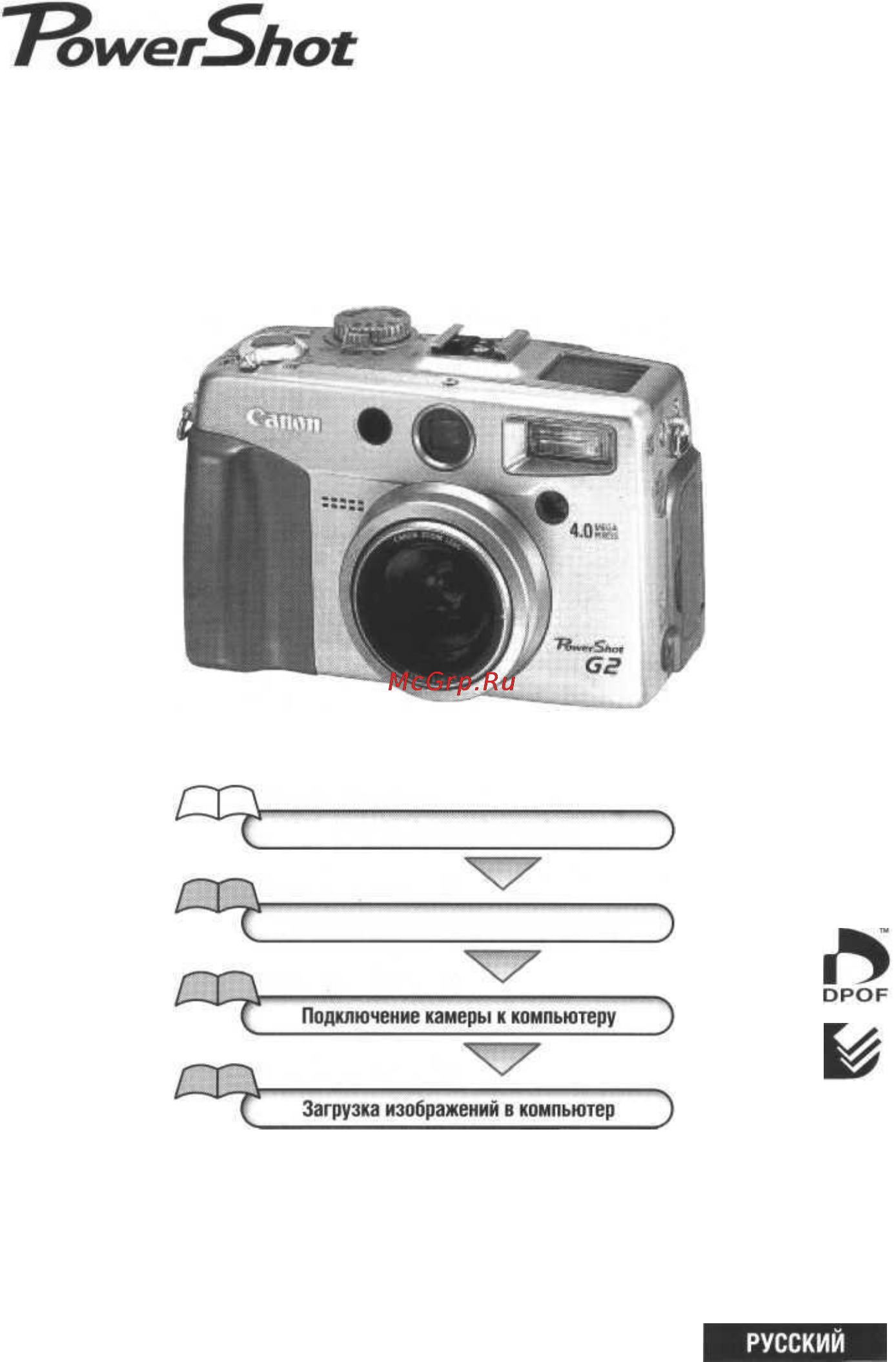 Canon POWERSHOT G2 Инструкция по эксплуатации онлайн