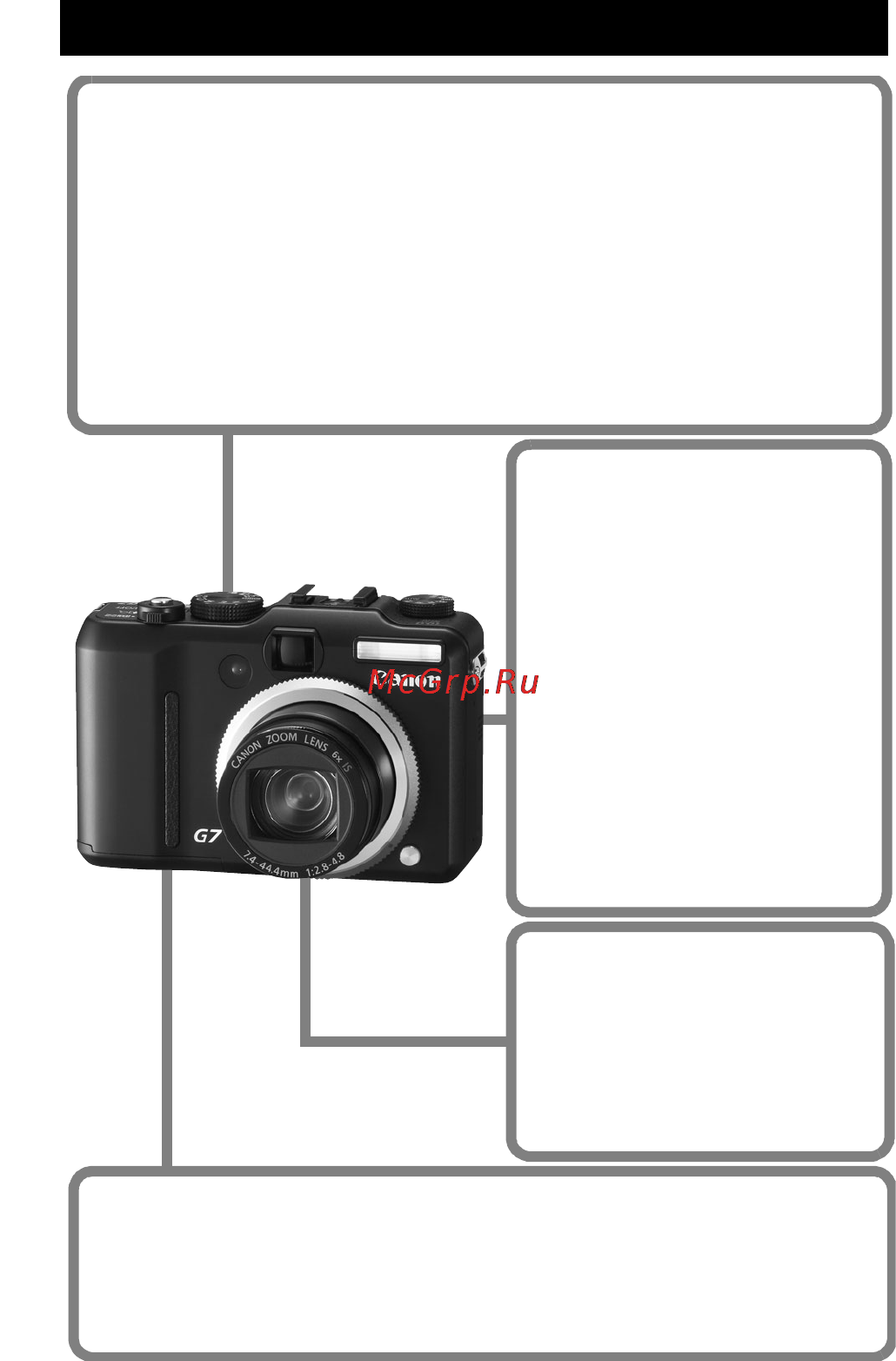 Canon POWERSHOT G7 [2/170] Основные функции