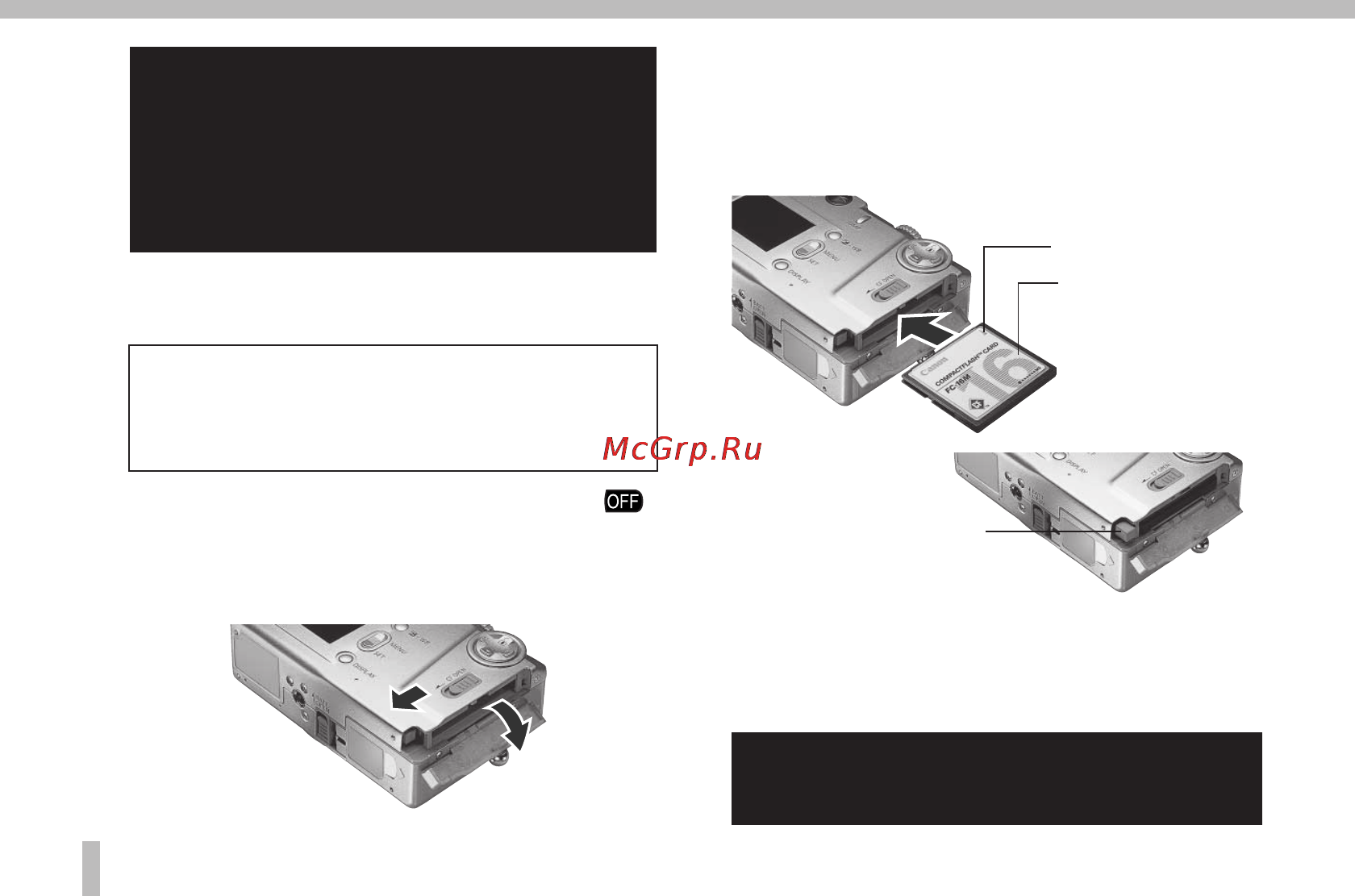 Canon POWERSHOT S10 [22/86] Установка cf карты