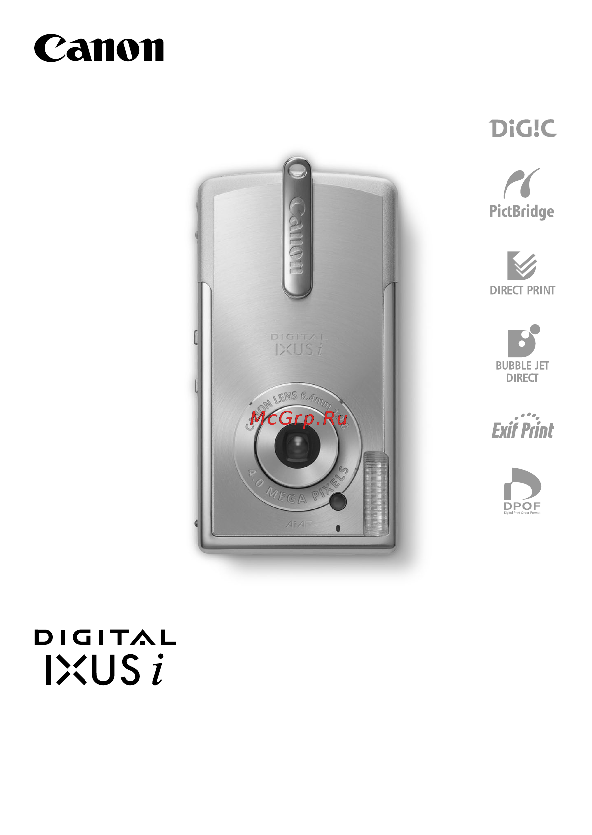 Canon IXUS I Инструкция по эксплуатации онлайн