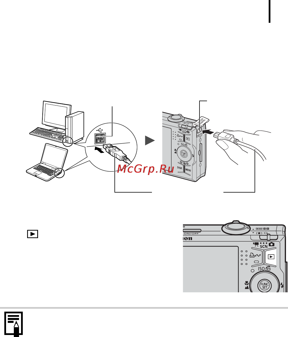 Canon IXUS 90 IS [25/262] Подготовьтесь к загрузке изображений в компьютер