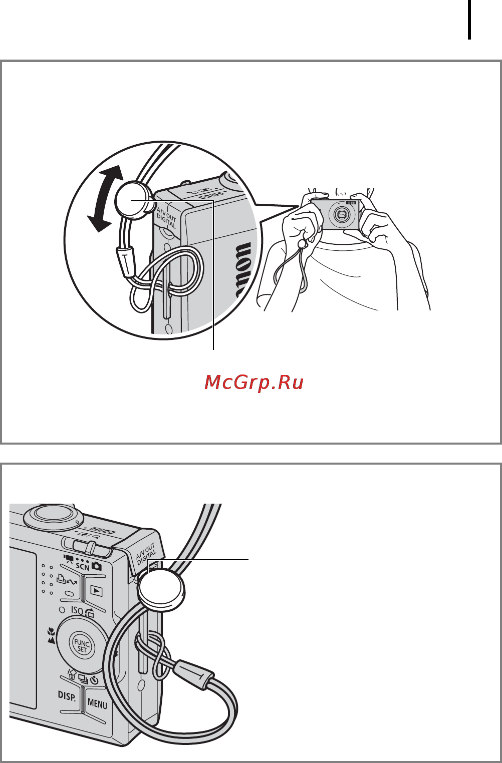 Canon IXUS 90 IS [9/262] Закрепление наручного ремня