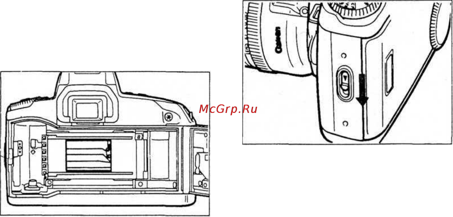 Canon EOS 100 [19/80] Зарядка пленки и обратная перемотка