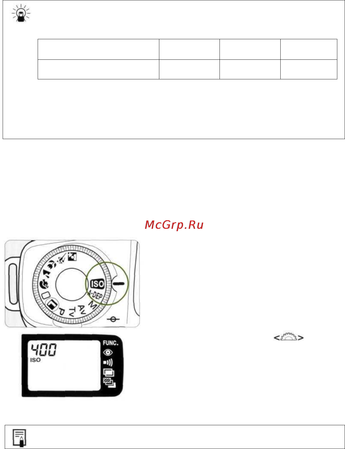 Canon EOS 300QD [57/75] Если пленка не имеет dx кода или если вы хотите установить другую чувствительность пленки вы можете установить желаемую величину iso вручную значение чувствительности пленки может быть установлено от 6 до 6400 ед