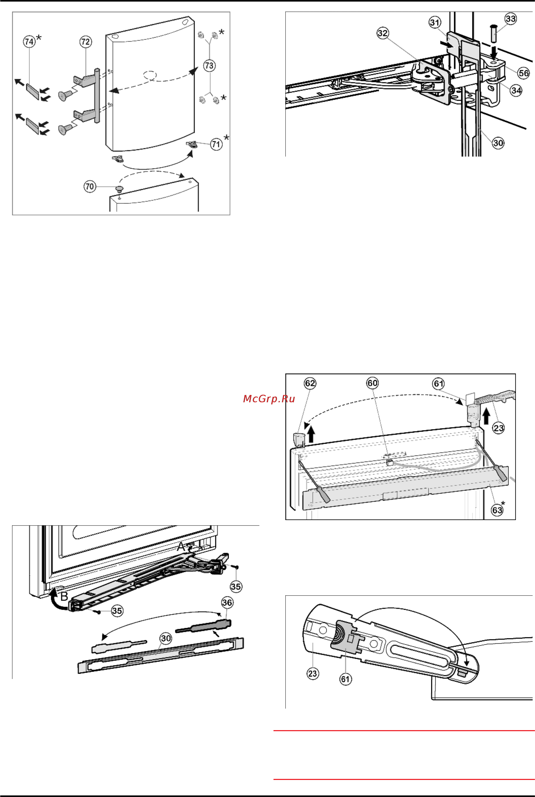 Liebherr CBNes 3957-22 [10/26] Монтаж нижней двери