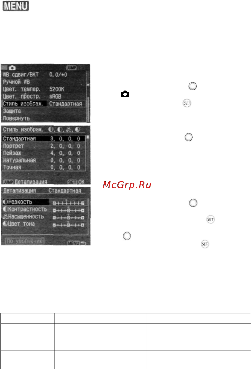 Canon EOS 5D [55/180] Настройка пользовательского стиля изображения