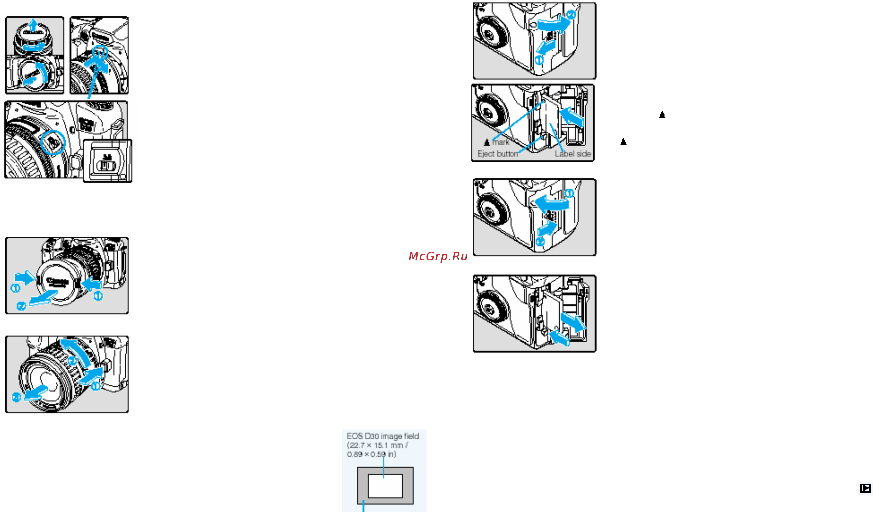 Canon EOS D30 [16/74] Установка карты cf