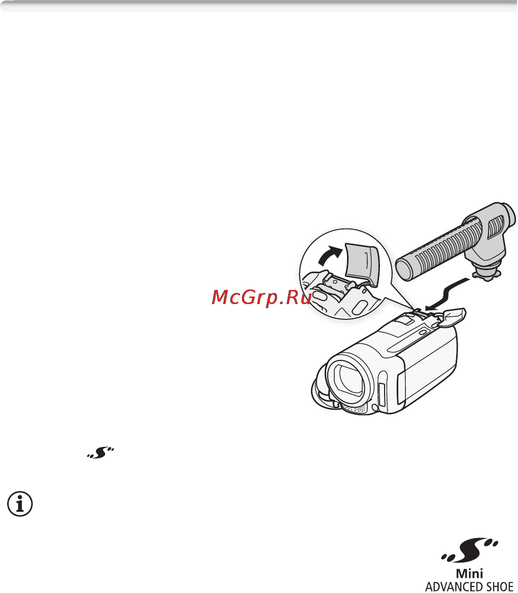 Canon LEGRIA HFM31 [89/231] Использование миниатюрной усовершенствованной колодки